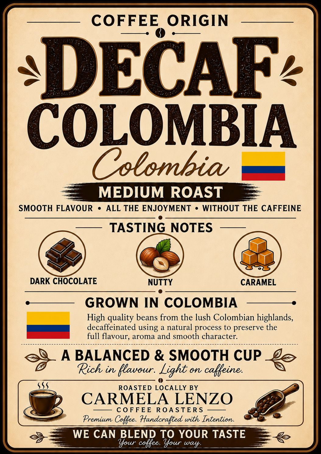 ‘Decaf Colombia’ Coffee Beans