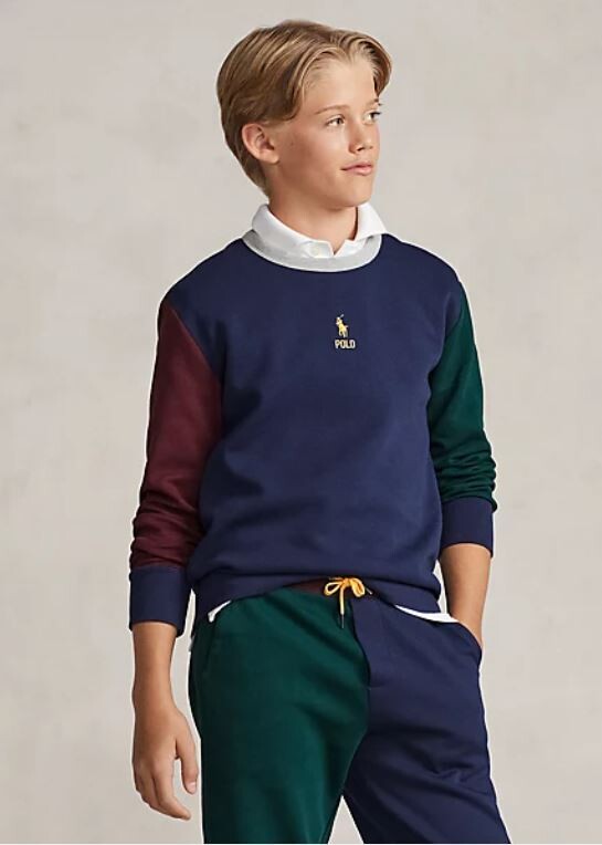 Colour-Blocked Double-Knit Sweatshirt