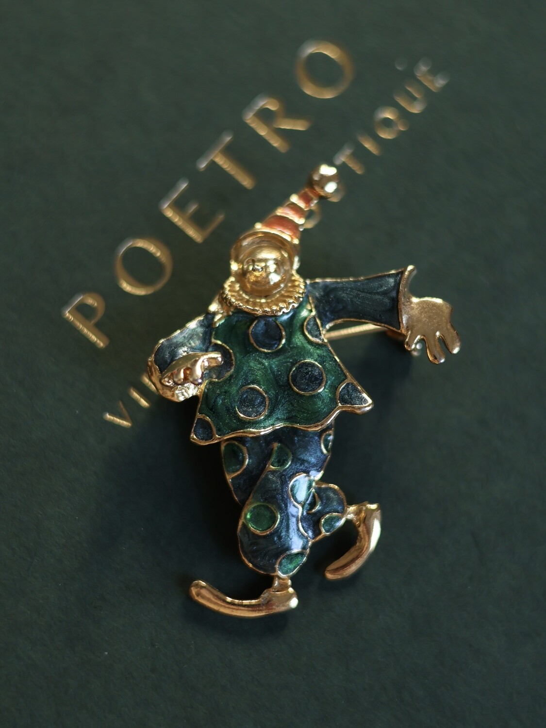 Vintage 2024 clown brooch