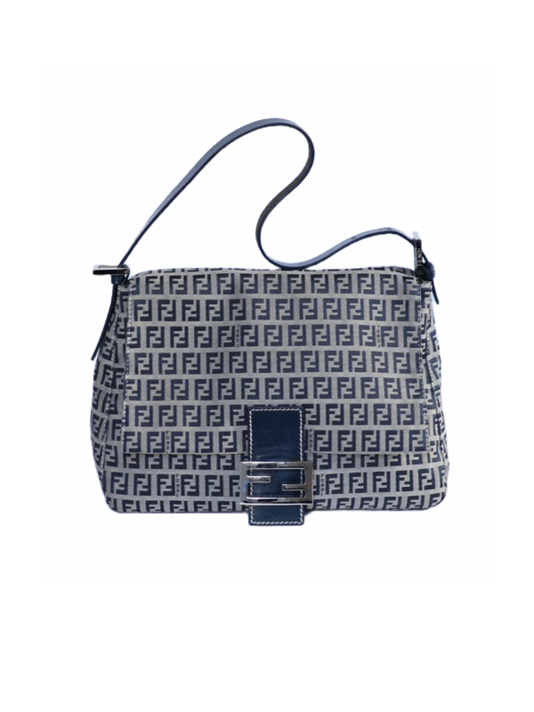 Fendi Mamma Baguette Grey Bag