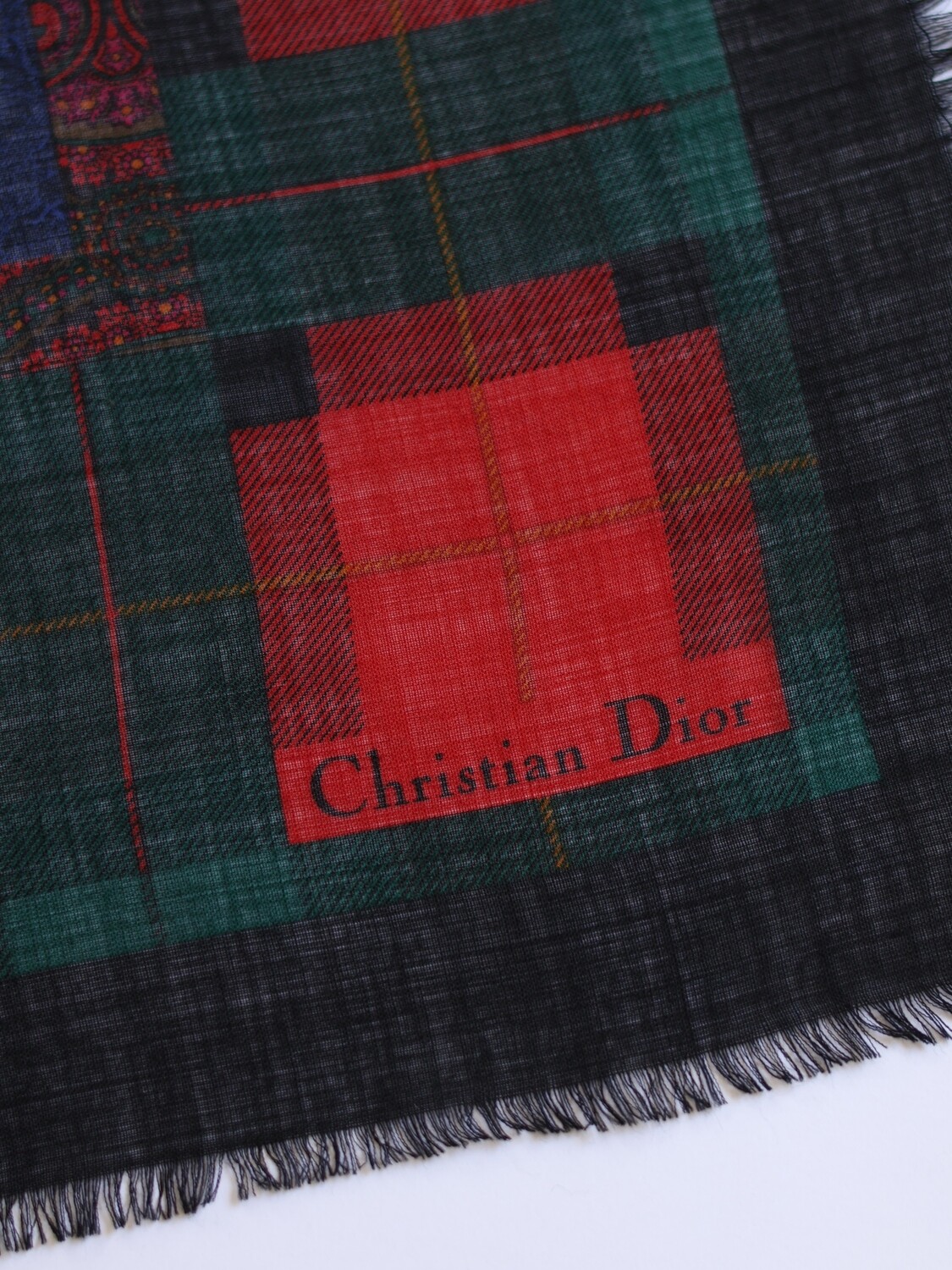 CHRISTIAN DIOR WOOL SCARF