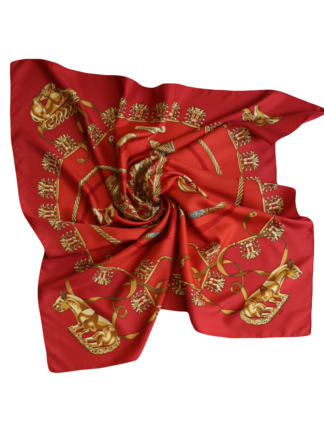 HERMÈS LES CAVALIERS D'OR SCARF