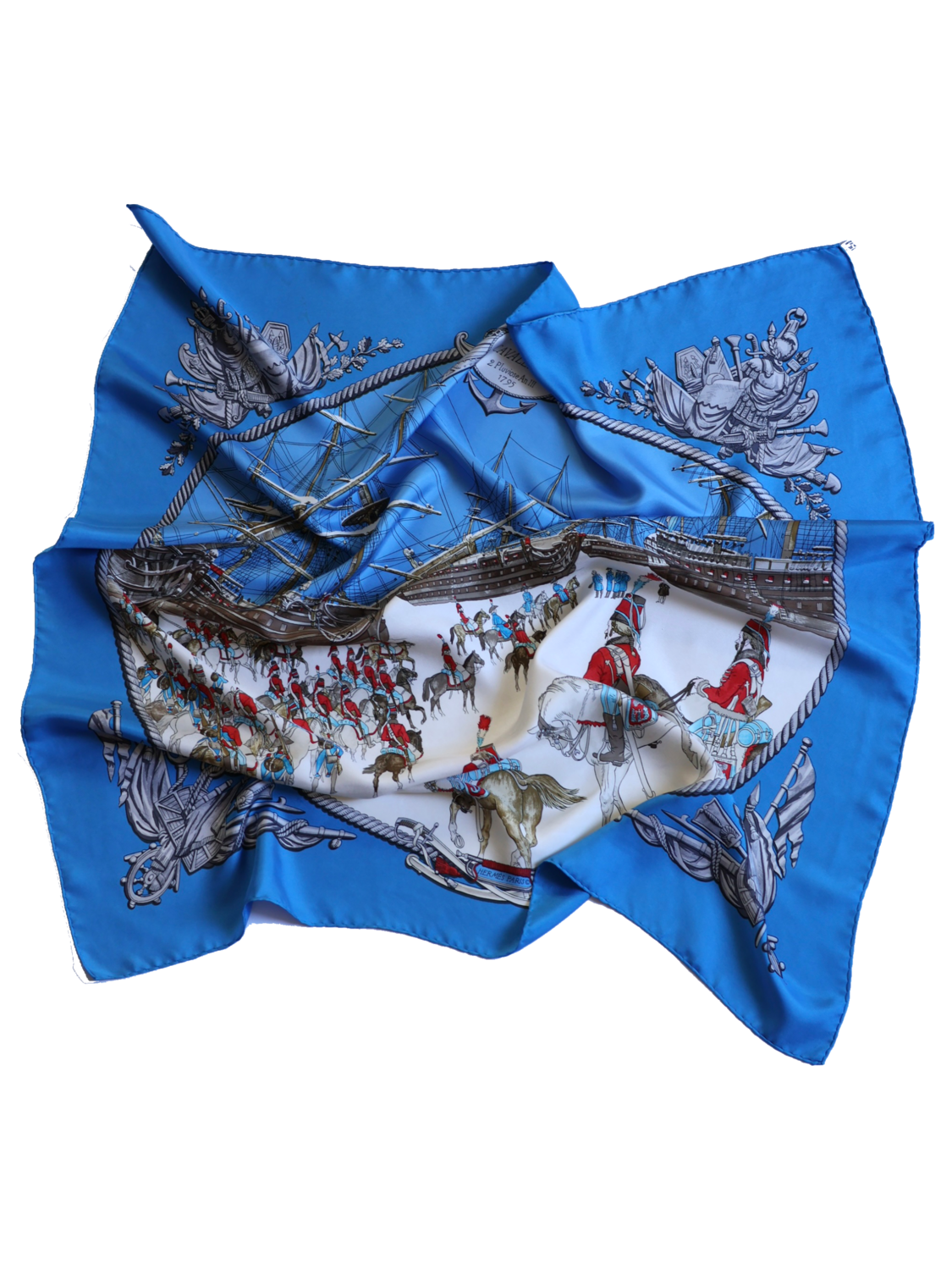 HERMÈS MARINE DE CAVALERIE SILK SCARF