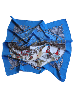 HERMÈS MARINE DE CAVALERIE SILK SCARF