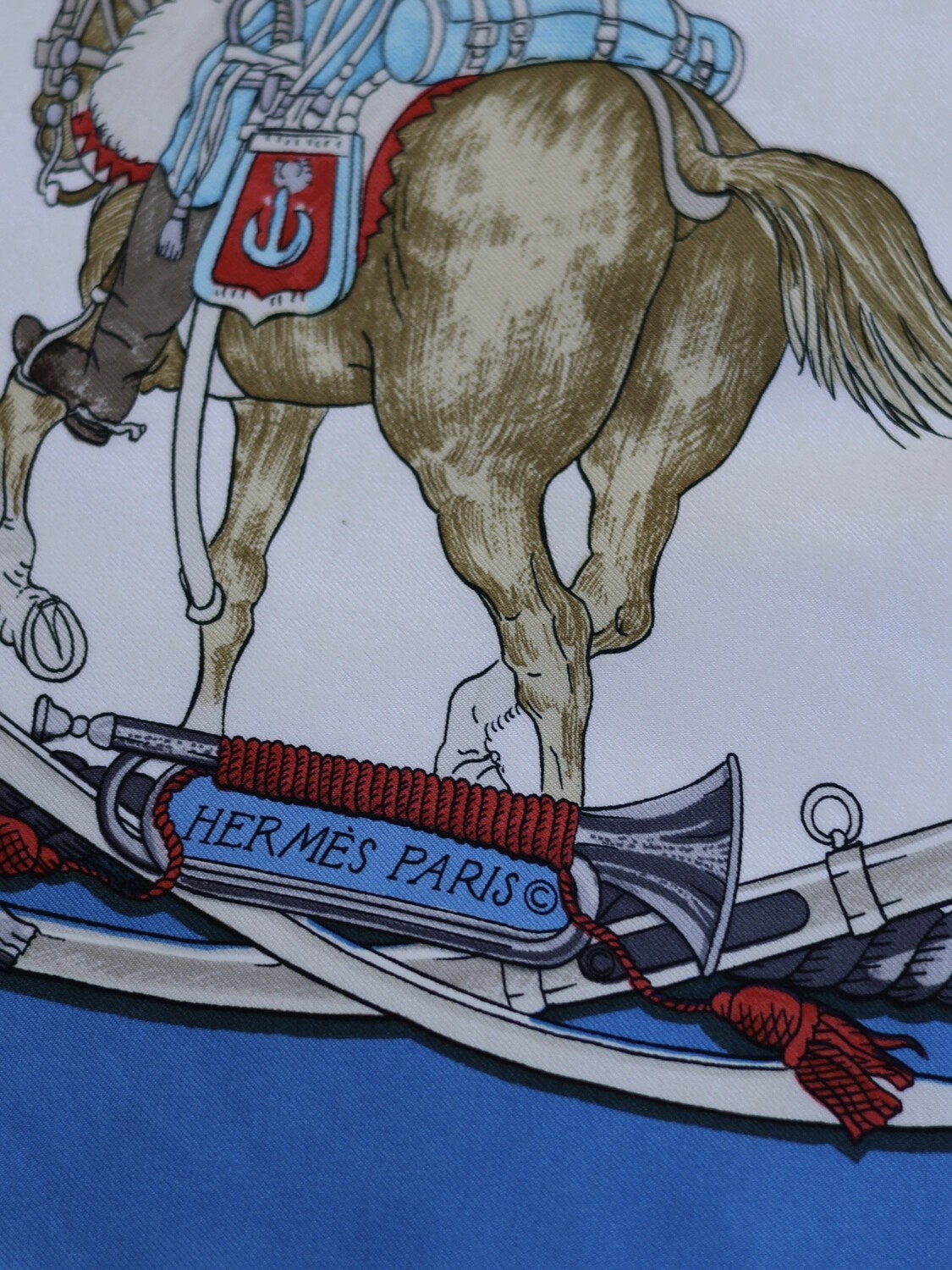 HERMÈS MARINE DE CAVALERIE SILK SCARF