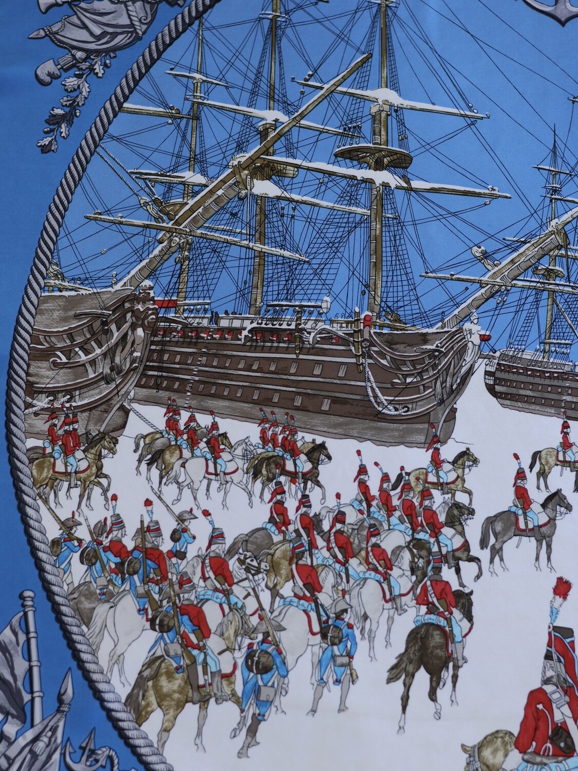 HERMÈS MARINE DE CAVALERIE SILK SCARF