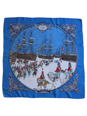 HERMÈS MARINE DE CAVALERIE SILK SCARF