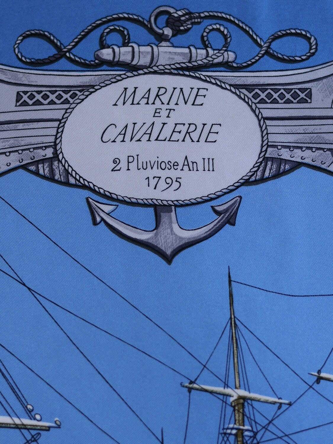 HERMÈS MARINE DE CAVALERIE SILK SCARF