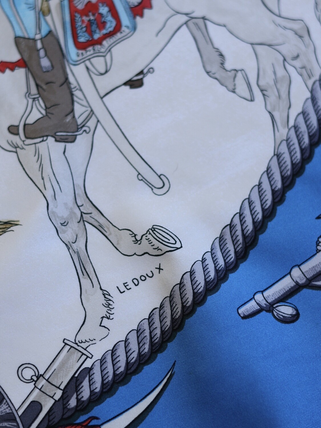 HERMÈS MARINE DE CAVALERIE SILK SCARF