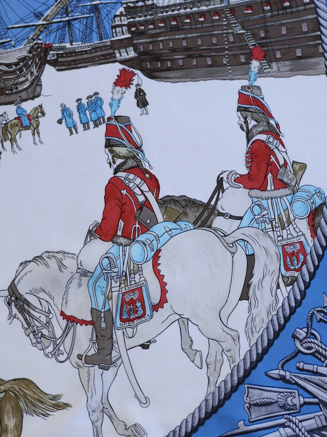 HERMÈS MARINE DE CAVALERIE SILK SCARF