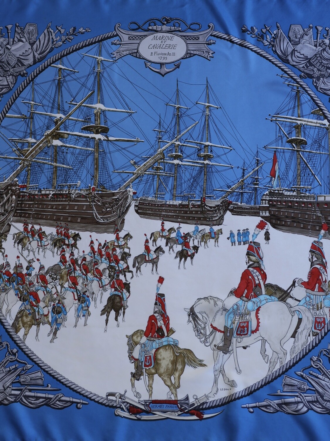 HERMÈS MARINE DE CAVALERIE SILK SCARF