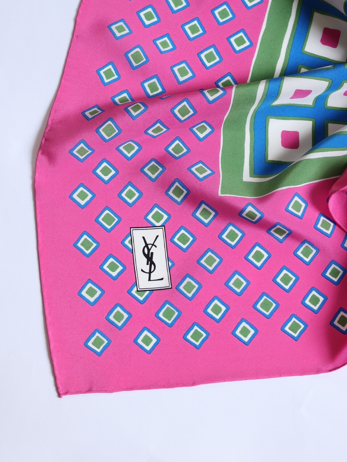 YVES SAINT LAURENT PINK SCARF