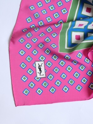YVES SAINT LAURENT PINK SCARF
