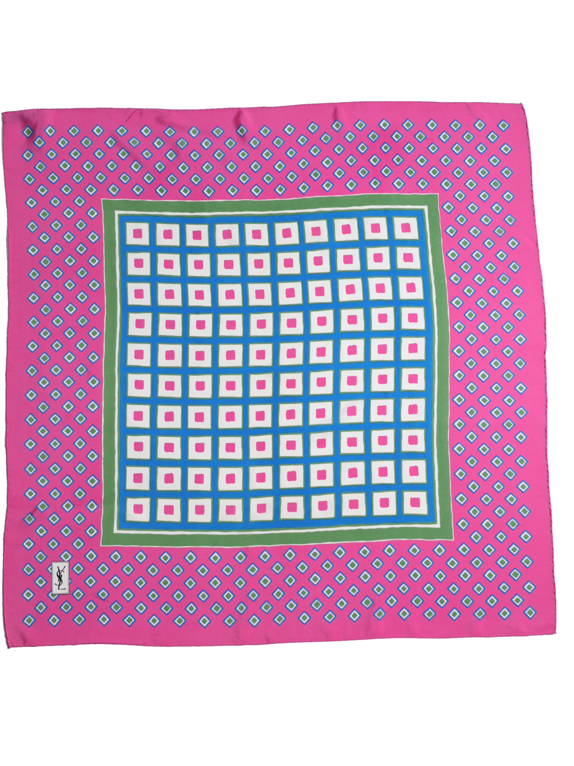 YVES SAINT LAURENT PINK SCARF