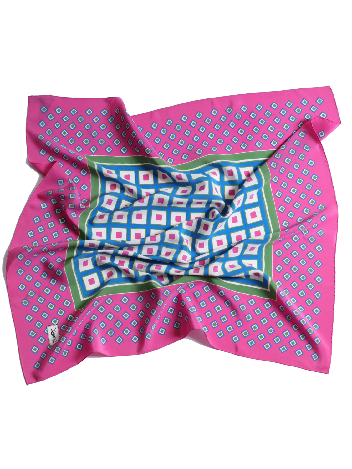 YVES SAINT LAURENT PINK SCARF