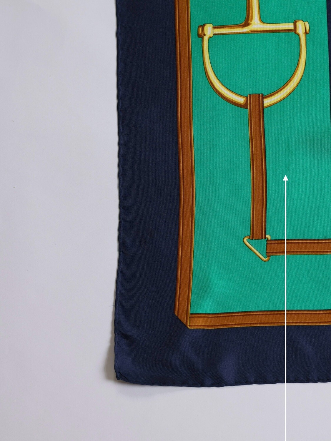 CELINE GREEN SILK SCARF