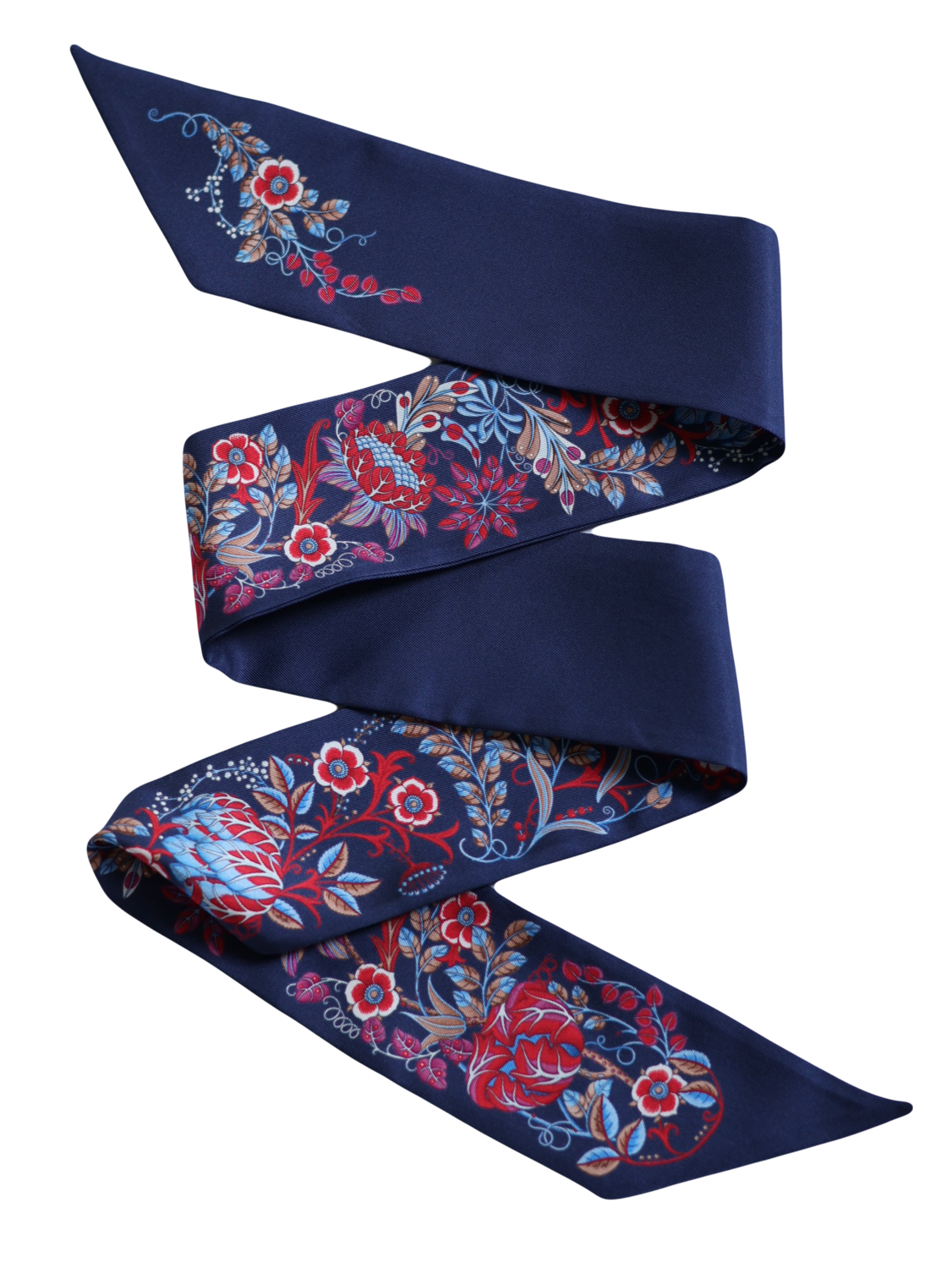 FERRAGAMO FLOWER MOTIF SILK TWILLY