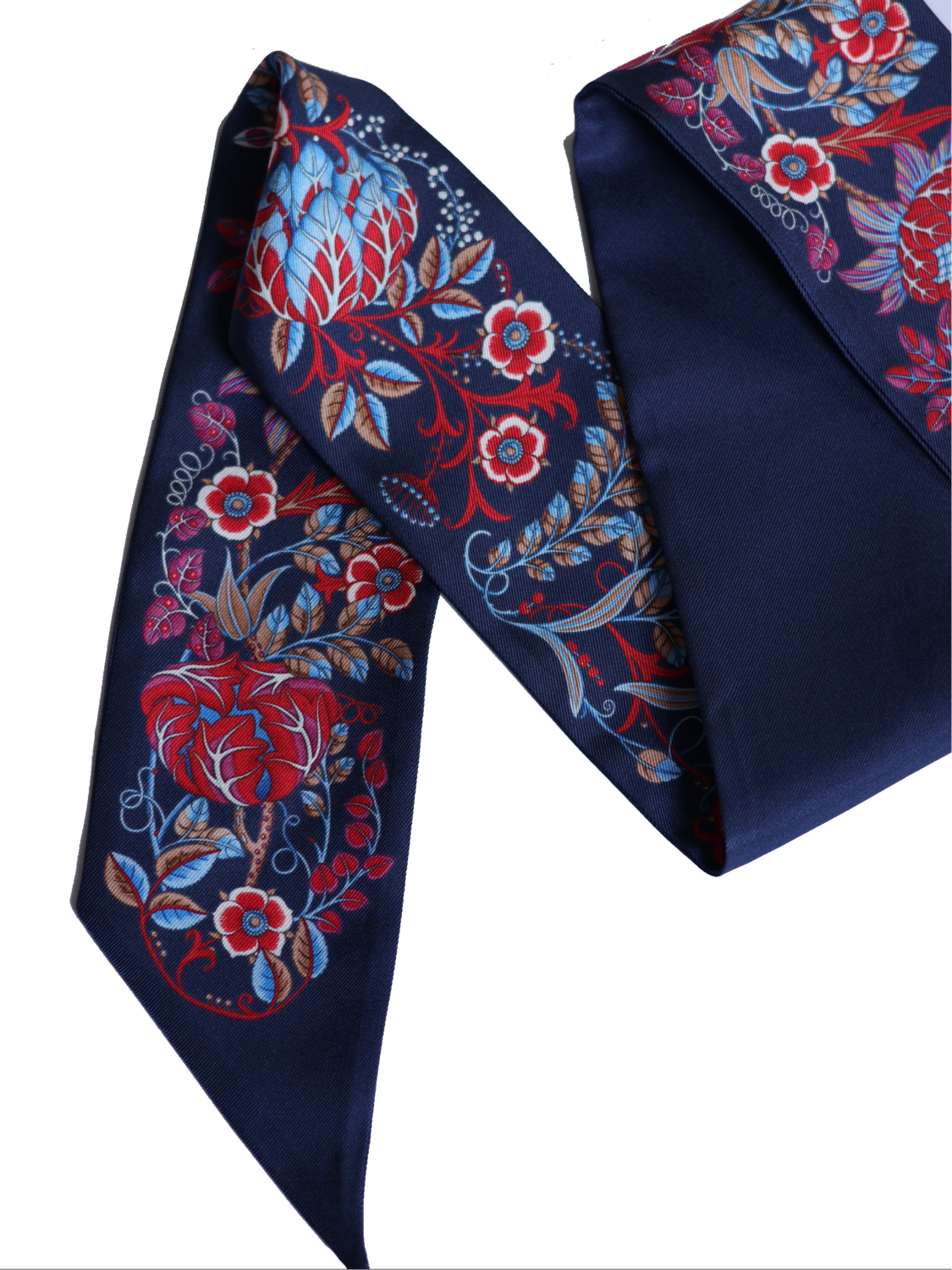 FERRAGAMO FLOWER MOTIF SILK TWILLY