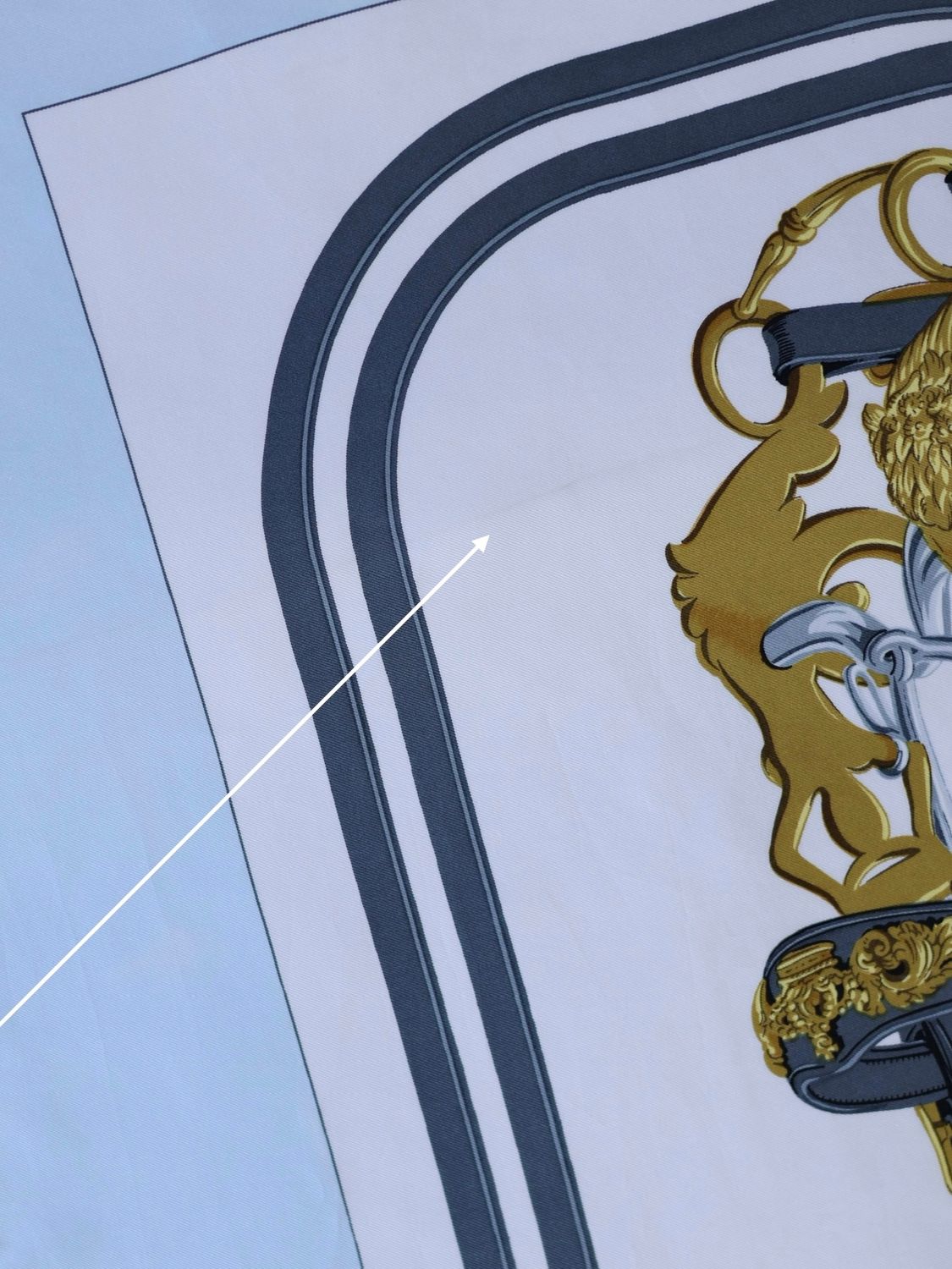 HERMÈS BRIDES DE GALA BLUE SILK SCARF