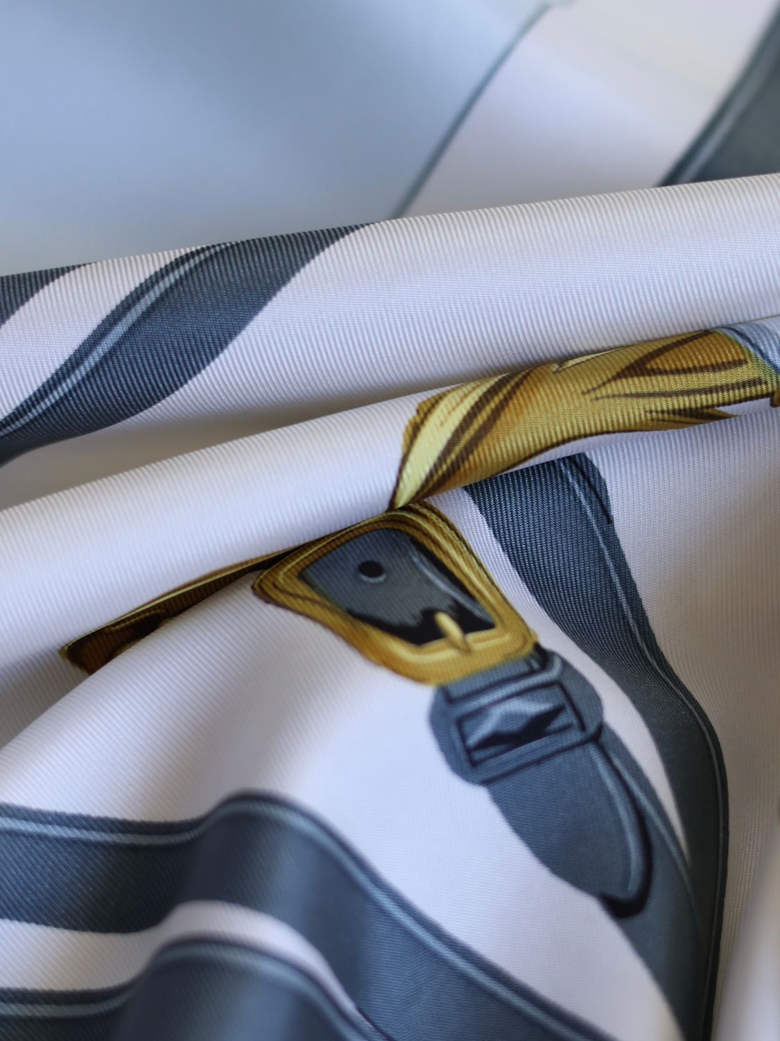 HERMÈS BRIDES DE GALA BLUE SILK SCARF