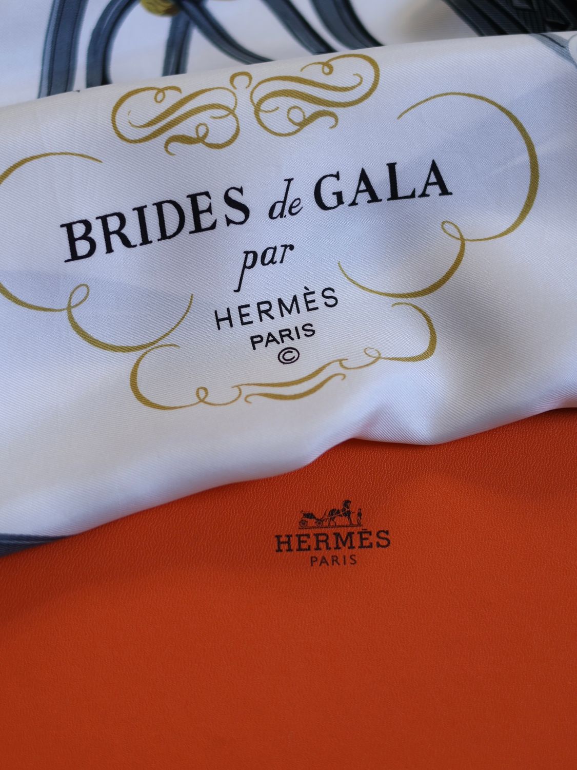 HERMÈS BRIDES DE GALA BLUE SILK SCARF