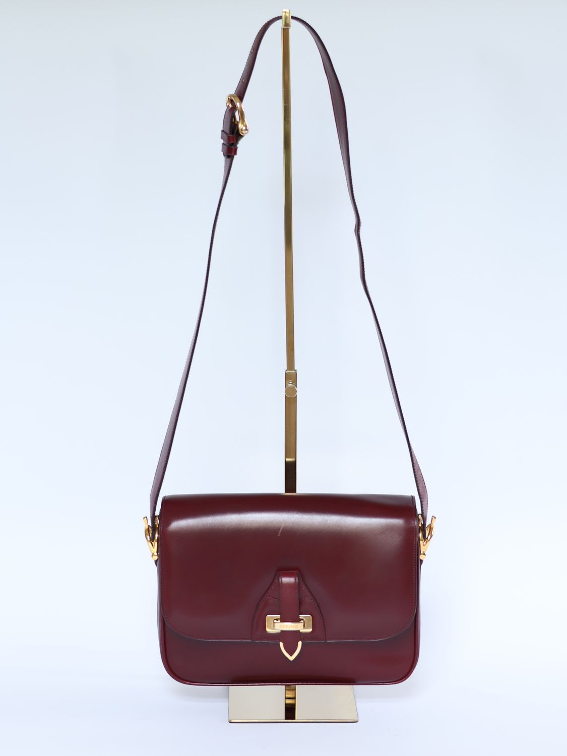 CELINE BURGUNDY BOX BAG