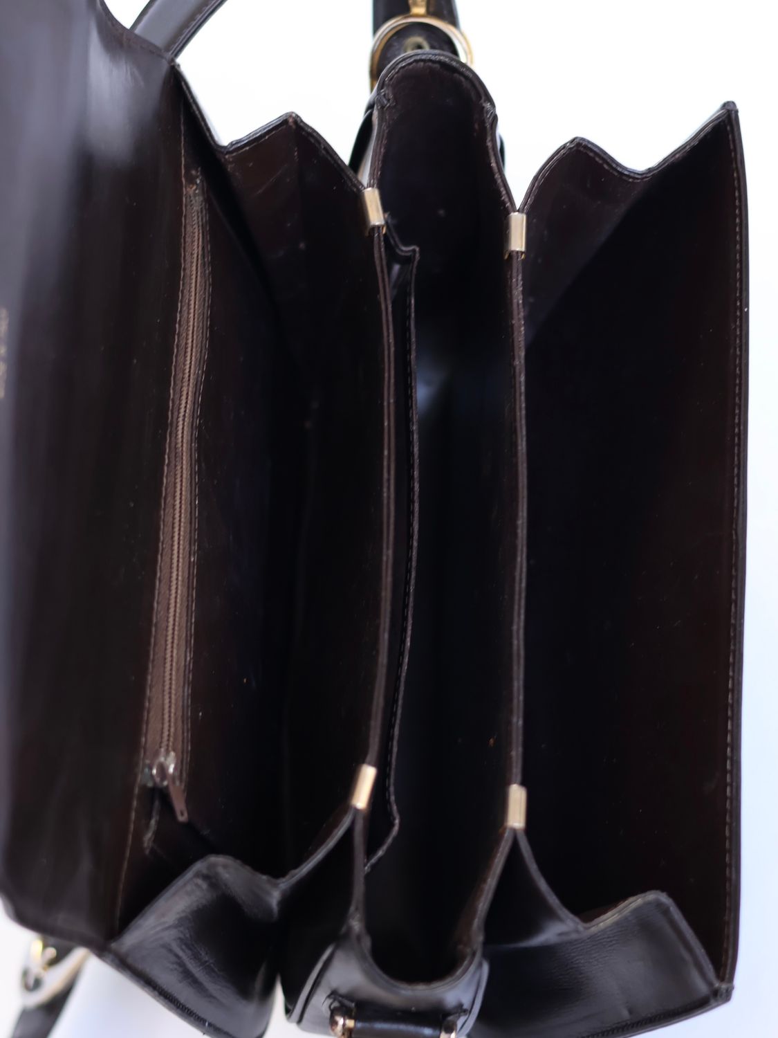 CELINE BROWN BOX SHOULDER BAG