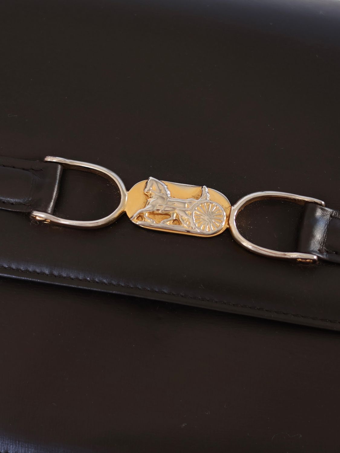 CELINE BROWN BOX SHOULDER BAG