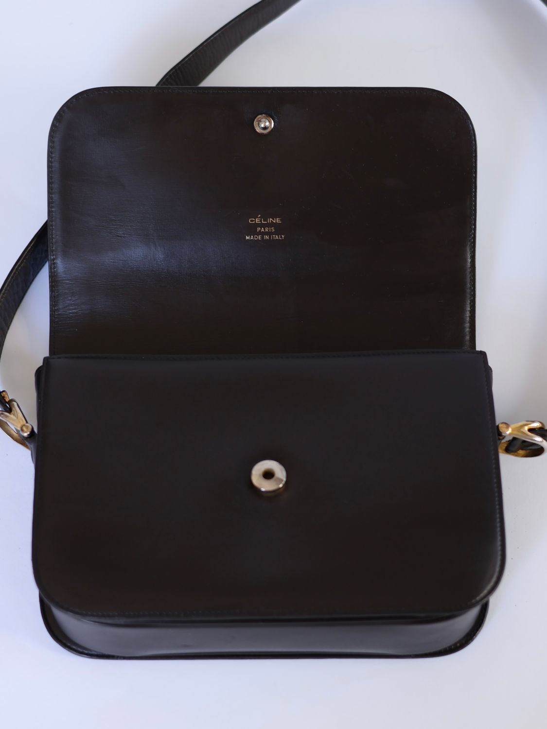CELINE BROWN BOX SHOULDER BAG