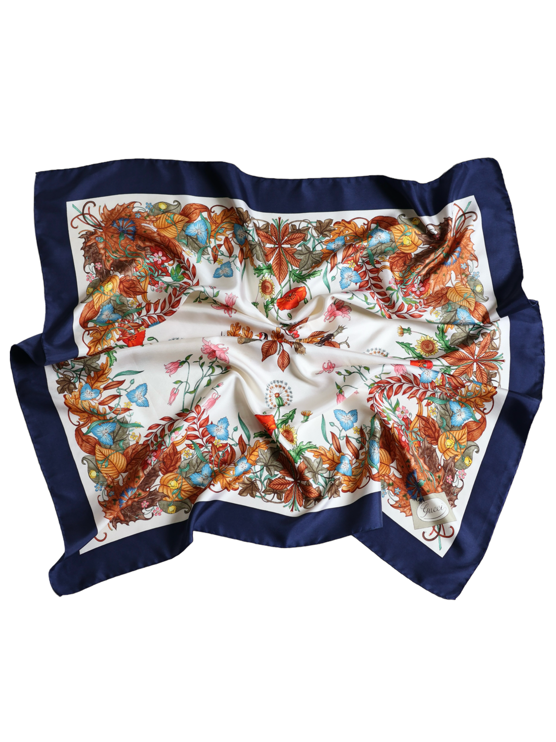 GUCCI FLORA BLUE SCARF