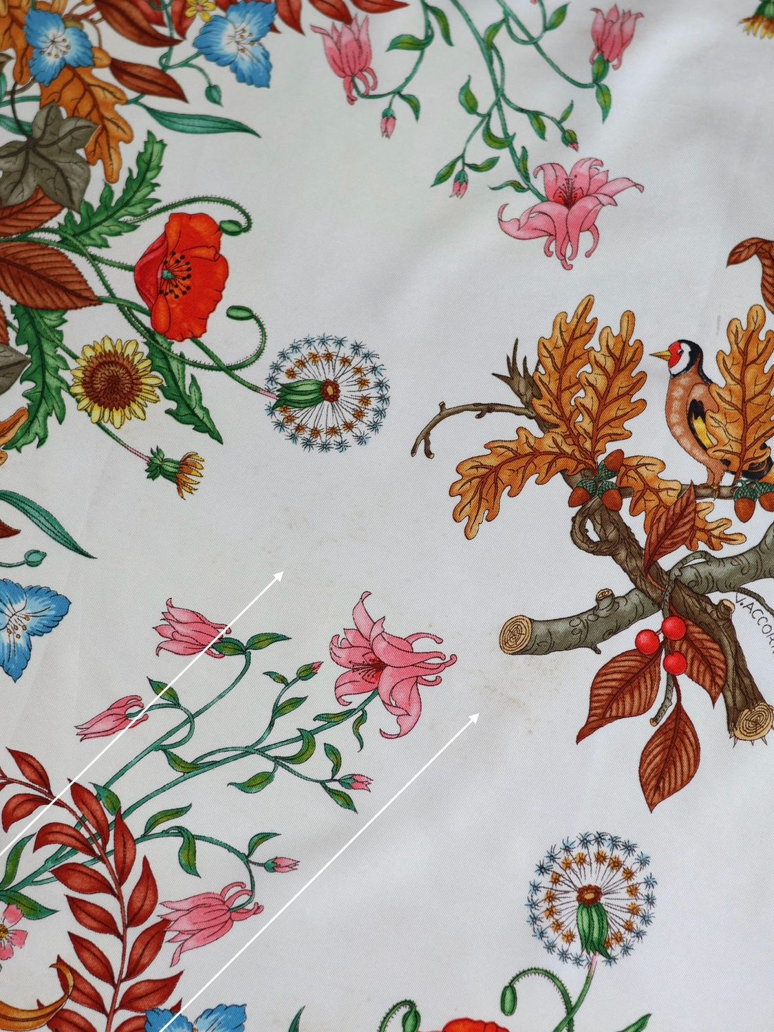 GUCCI FLORA BLUE SCARF