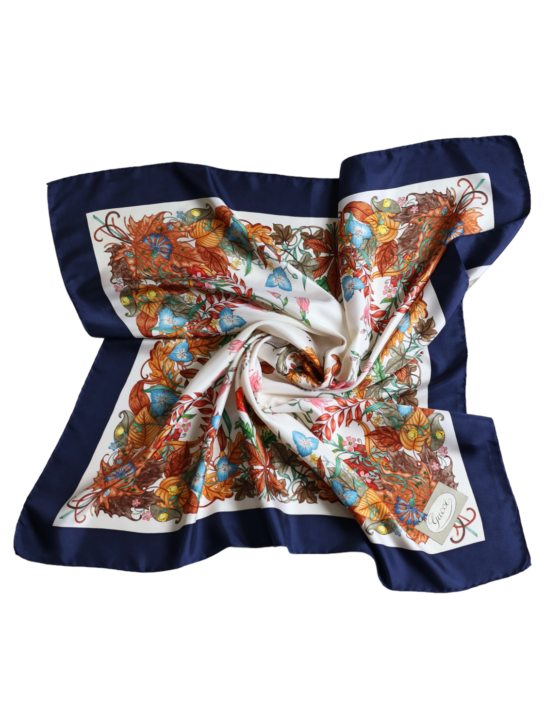 GUCCI FLORA BLUE SCARF
