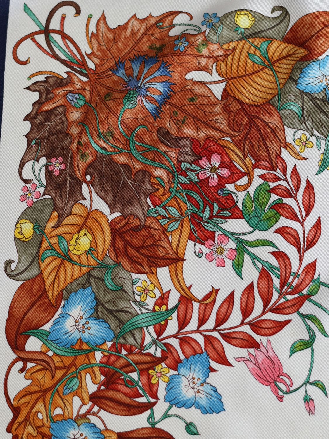 GUCCI FLORA BLUE SCARF