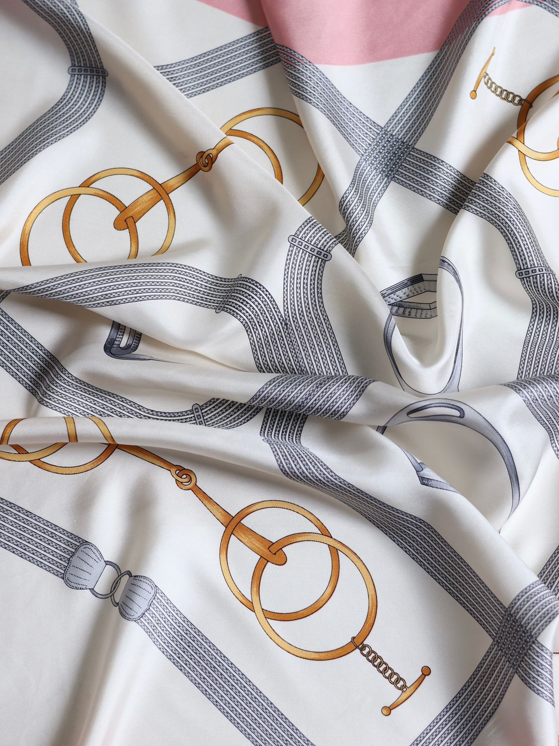 Vintage Celine Pink Silk Scarf