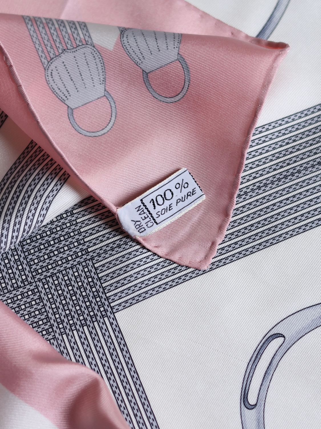 Vintage Celine Pink Silk Scarf