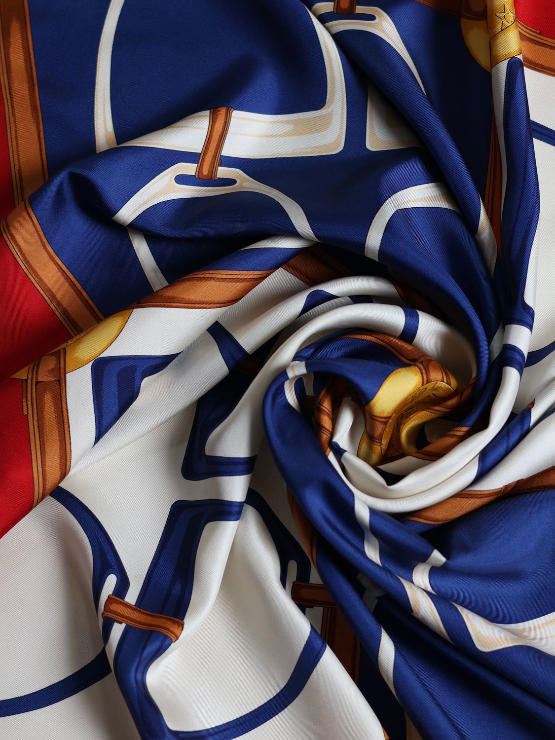 Celine Red Silk Scarf