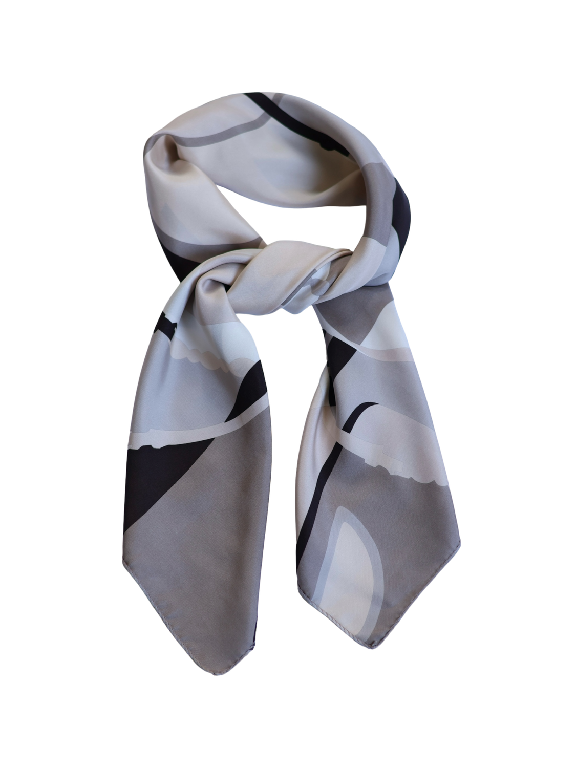 DIOR GREY SILK SCARF