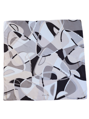 DIOR GREY SILK SCARF