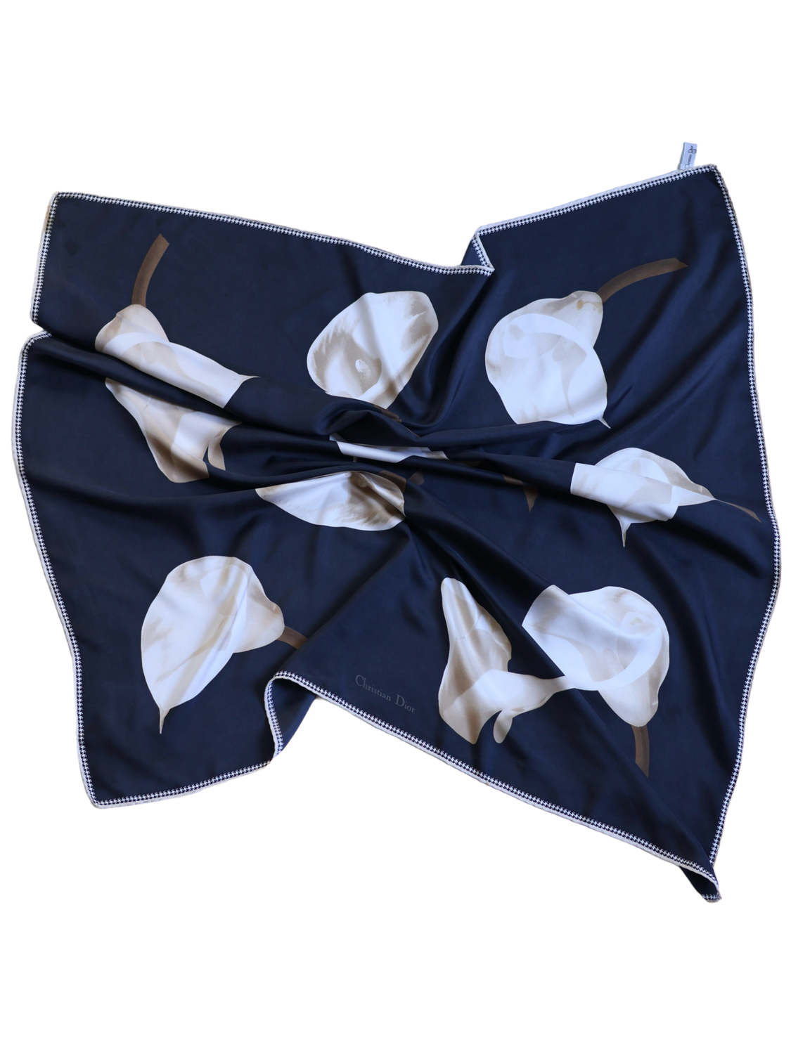 DIOR BLUE SILK SCARF