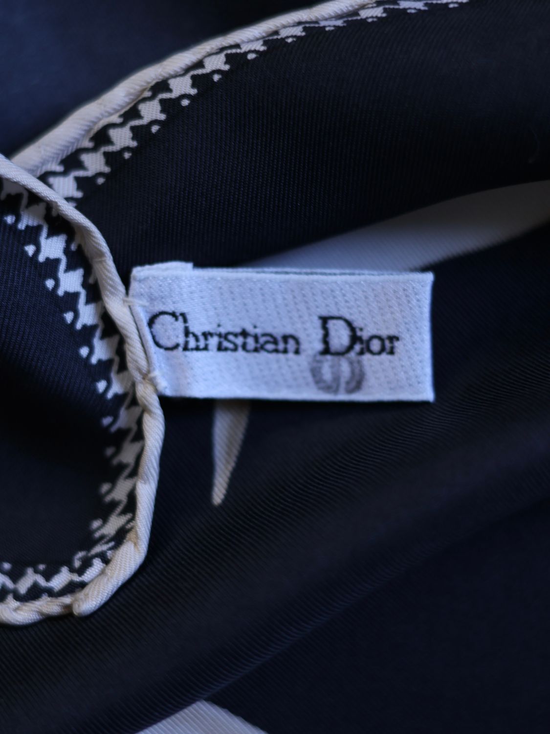 DIOR BLUE SILK SCARF