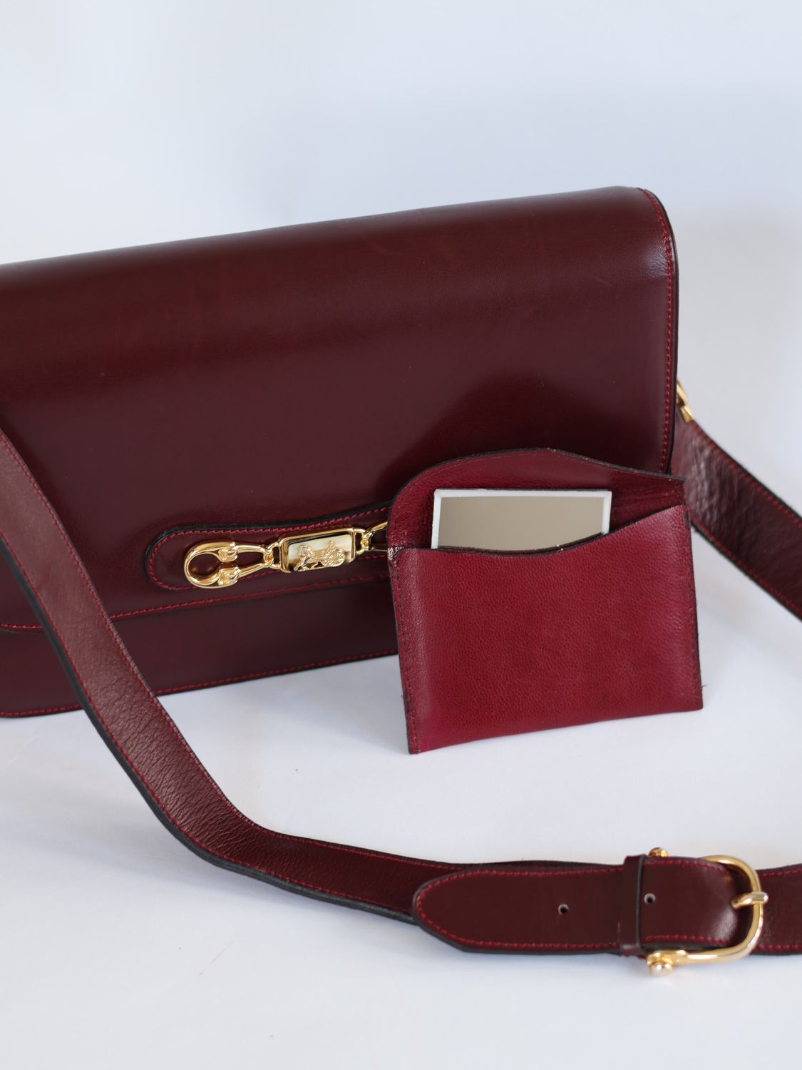 CELINE BURGUNDY SHOULDER BAG
