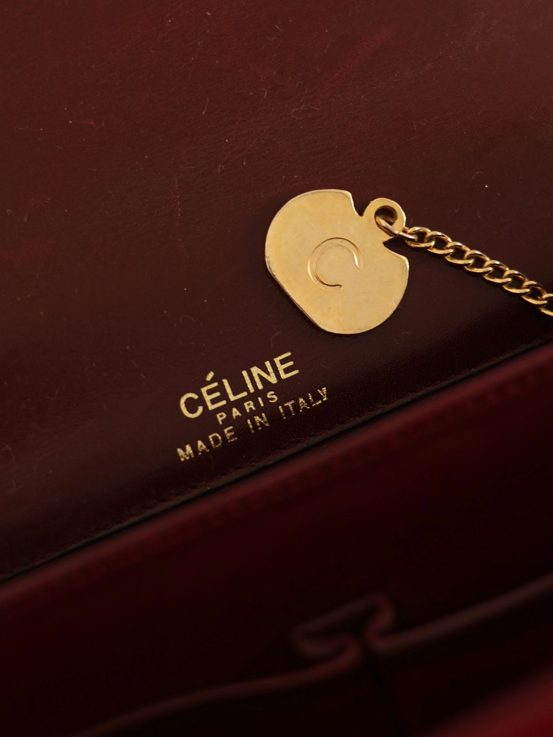CELINE BURGUNDY SHOULDER BAG