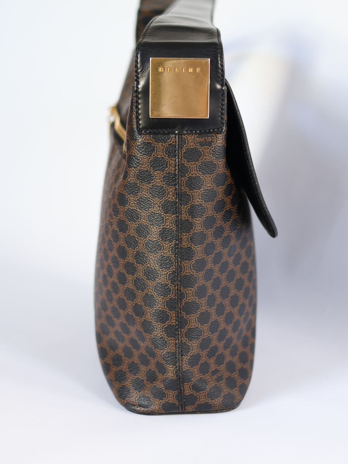 CELINE CANVAS SHOULDER BAG