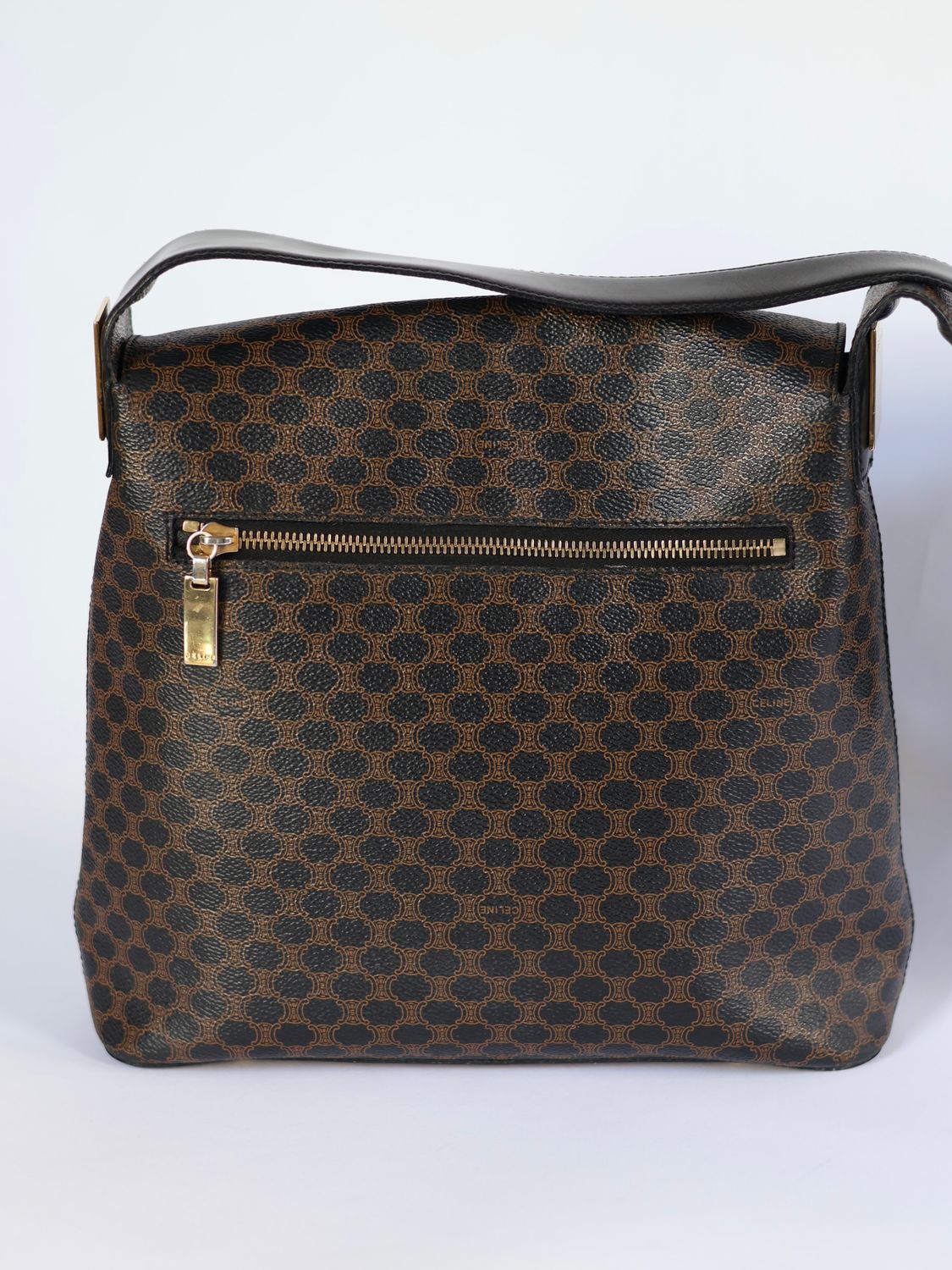 CELINE CANVAS SHOULDER BAG