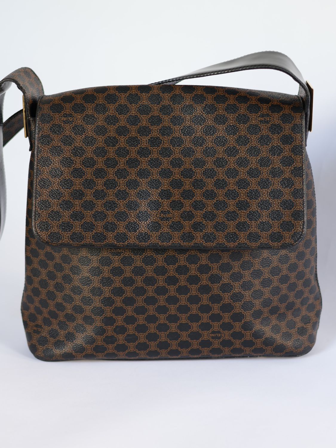 CELINE CANVAS SHOULDER BAG