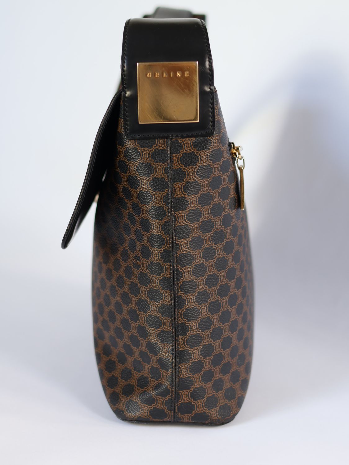 CELINE CANVAS SHOULDER BAG