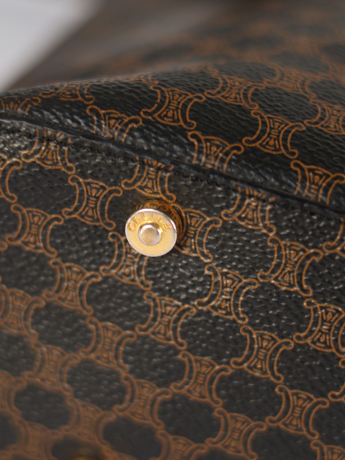 CELINE CANVAS SHOULDER BAG