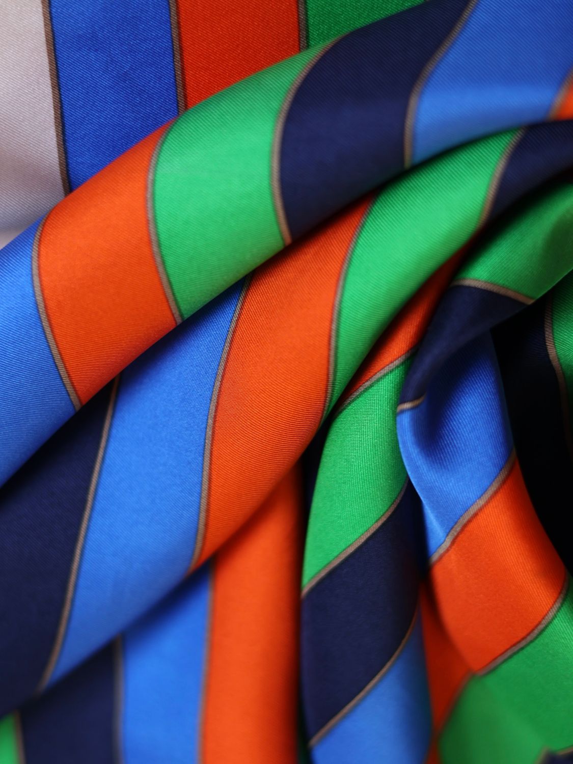 YSL Stripe Silk Scarf