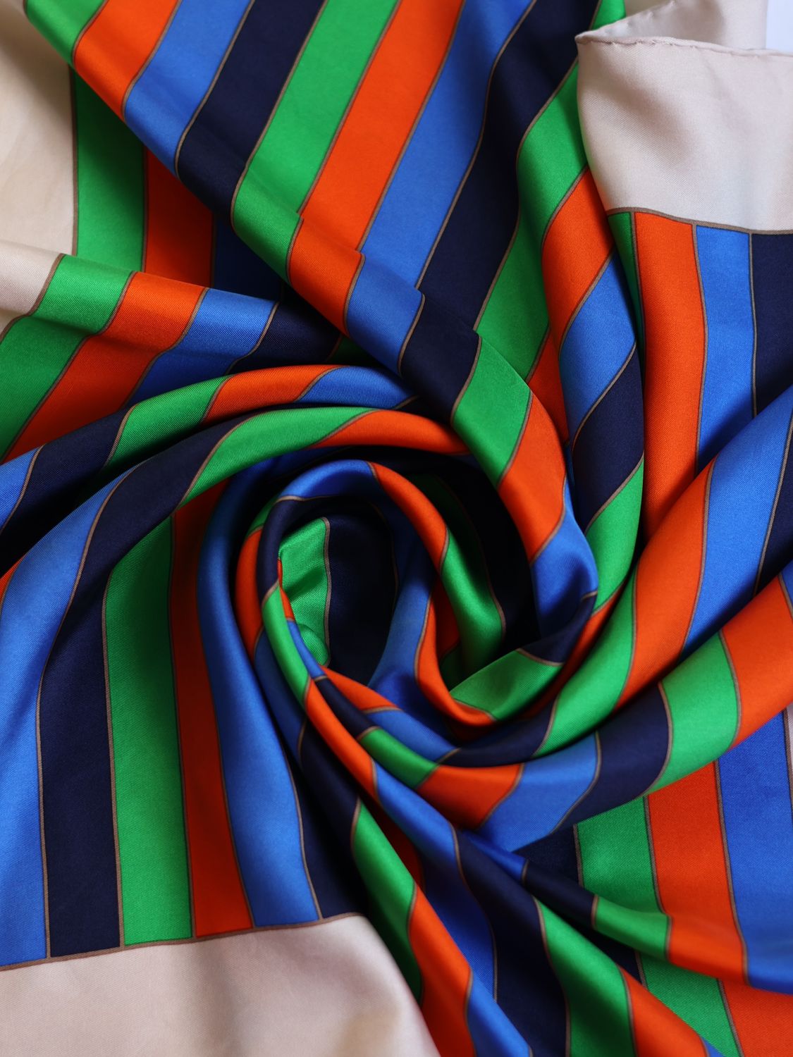 YSL Stripe Silk Scarf