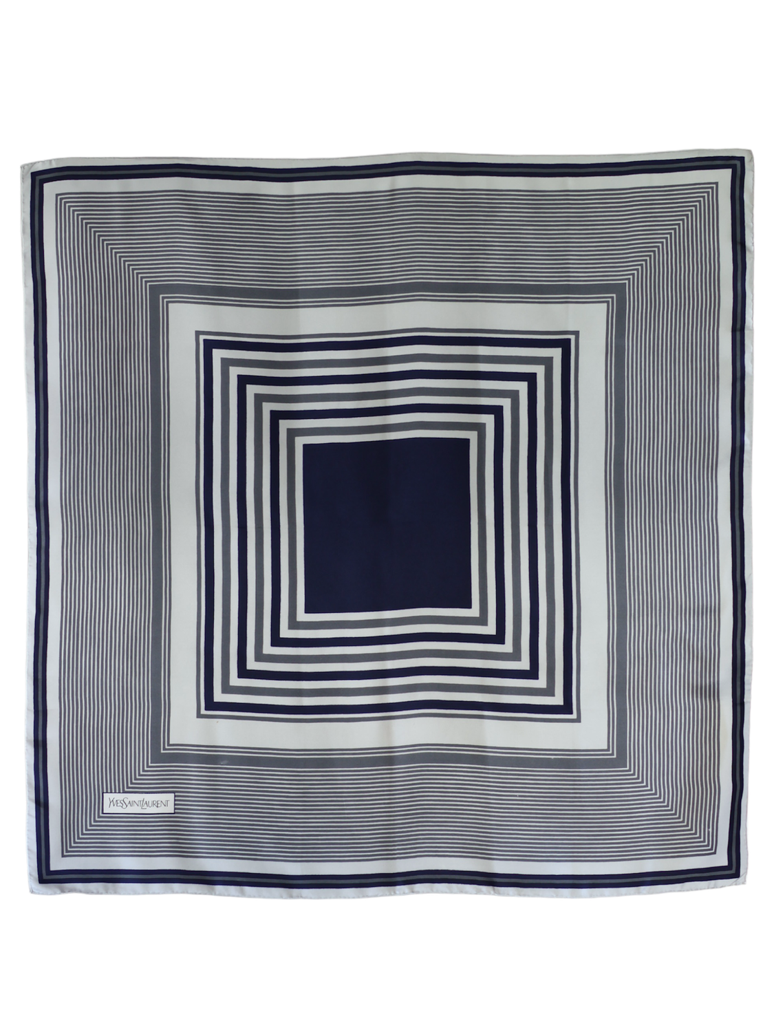 YSL BLUE SILK SCARF